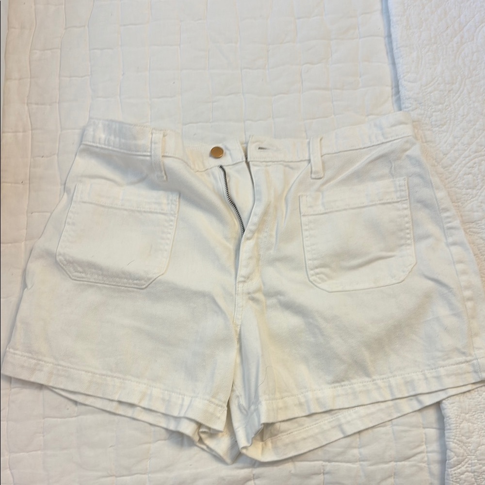 Universal Thread White Jean Shorts Relaxed Fit